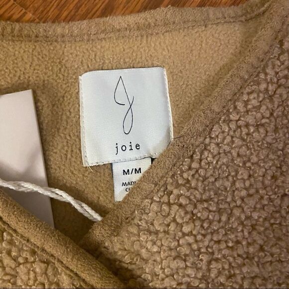 NEW Joie Teddy Collarless Snap Front Jacket Medium - Picture 3 of 4